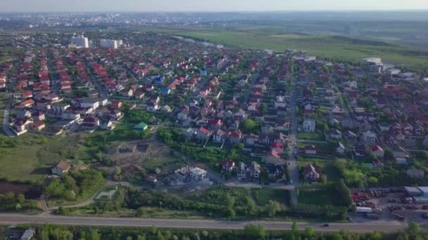 Vol Par Drone Dessus Une Subdivision Banlieue Kishinev République Moldova — Video