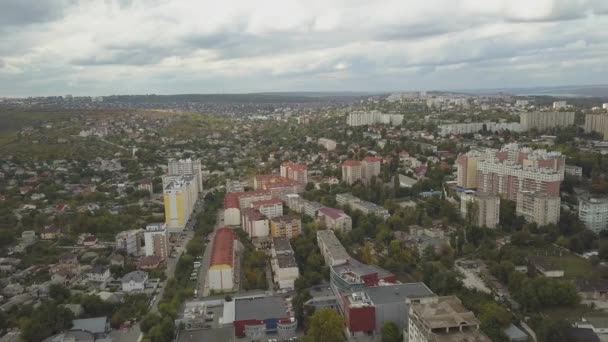 Panorama de la ville par temps nuageux vue de dessus. Kishinev, République de Moldavie.