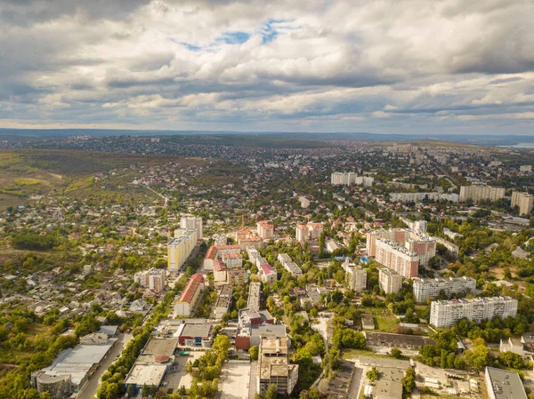 Панорама Міста Хмарних Погодних Краях Кишинів Молдова Республіка — стокове фото