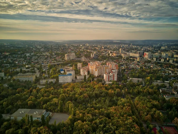 Панорама Міста Хмарних Погодних Краях Кишинів Молдова Республіка — стокове фото