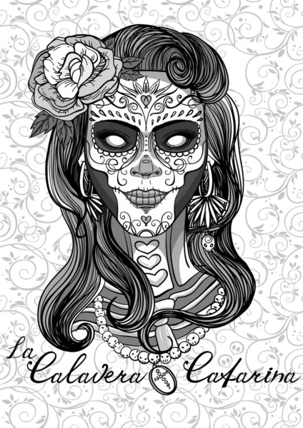 Sugar skull lady Vector Graphics