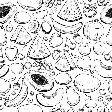 Arka plan ile farklı meyve