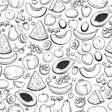 Arka plan ile farklı meyve