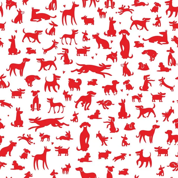 Hundar silhuetter bakgrund Royaltyfria illustrationer