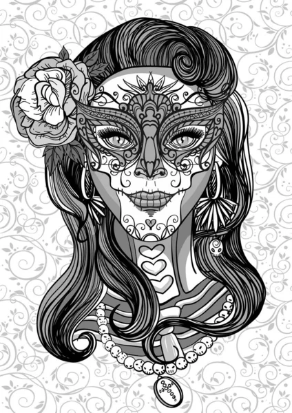Sugar skull lady Royalty Free Stock Illustrations