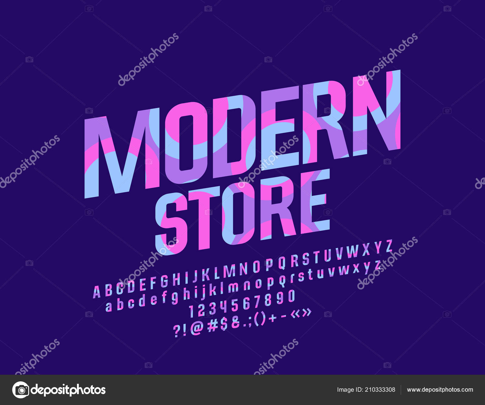 Vector Colorful Modern Store Logo Graphic Style Font Bright