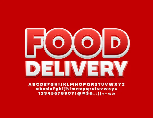 Logo Moderno Vectorial Entrega Alimentos Con Letras Números Símbolos Del — Archivo Imágenes Vectoriales