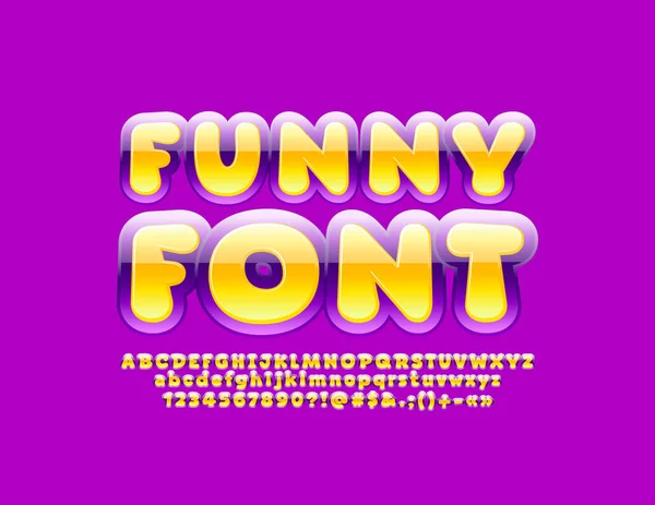 Φωτεινό Αστεία Γραμματοσειρά Για Παιδιά Διάνυσμα Πολύχρωμα Γράμματα Της Αλφαβήτου — Διανυσματικό Αρχείο