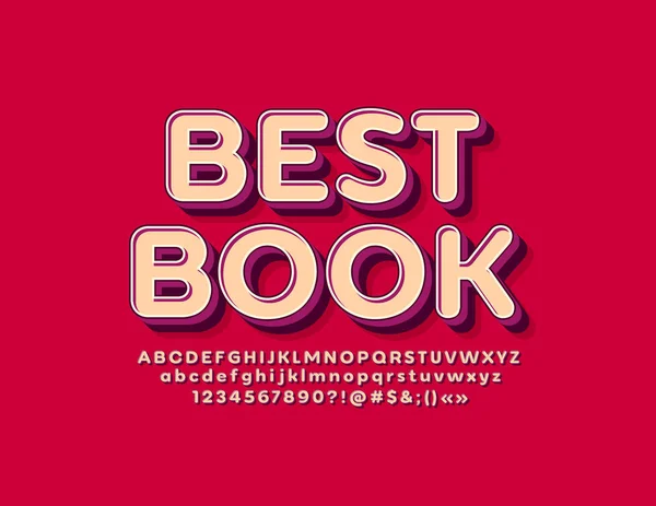 Písmo Stylu Vektorové Stylové Logo Nejlepší Kniha Vintage Retro Módní — Stockový vektor