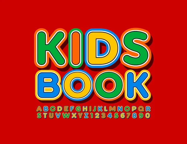 Vektor Színes Sablon Kids Book Nagybetűs Font Okos Kreatív Abc — Stock Vector