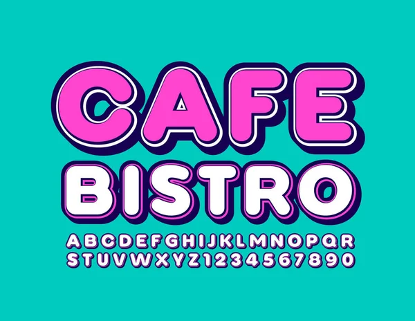 Logo Moderne Vectoriel Café Bistro Avec Police Style Tendance Alphabet — Image vectorielle