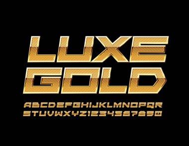 Vektör Luxe Alfabe Harfleri ve Sayıları. Modern premium Yazıtipi