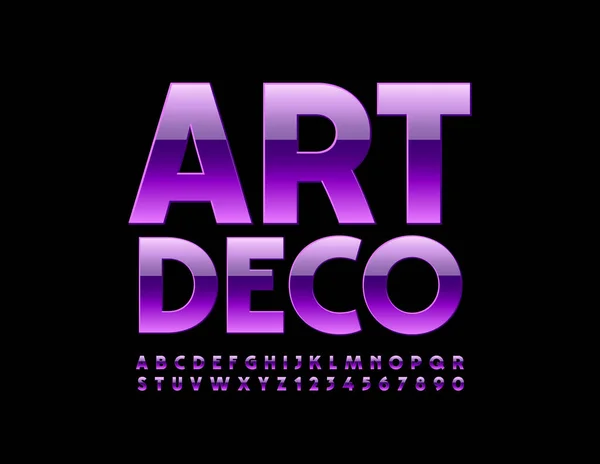 Font Stile Art Deco Vettoriale Lettere Numeri Dell Alfabeto Decorativo — Vettoriale Stock