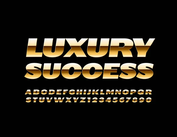 Vector Premium Sign Luxury Success Mit Gold Modern Font Elite — Stockvektor