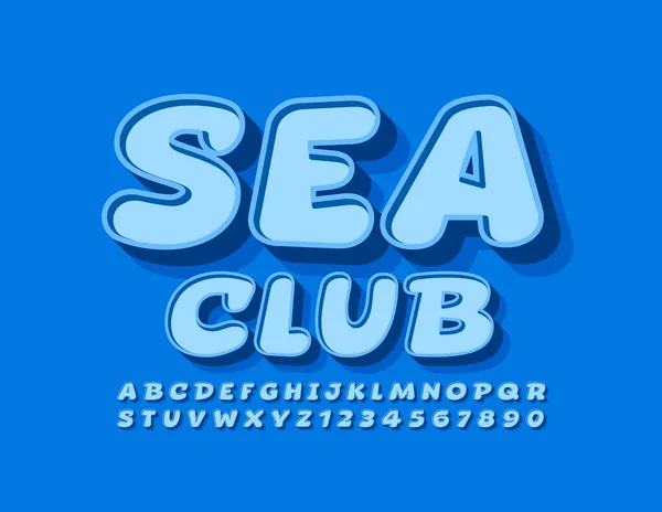 Vector Tatil Logosu Deniz Kulübü Retro Biçim Yazıtipi Çizgi Roman — Stok Vektör