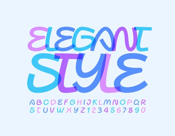 Vector Elegant Style Fuente Manuscrita Alfabeto Creativo Colorido Conjunto Letras — Vector de stock