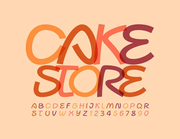 Векторський Сучасний Логотип Cake Store Декоративним Рукописним Шрифтом Художні Творчі — стоковий вектор