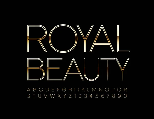 Signe Vectoriel Glamour Royal Beauty Simple Police Élégant Alphabet Brillant — Image vectorielle