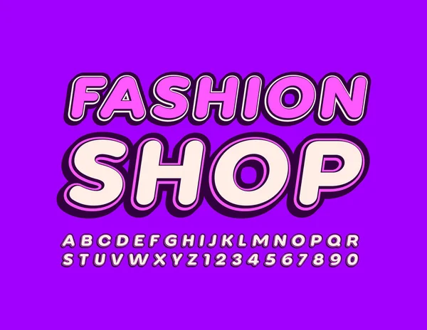 Векторний Модний Банер Fashion Shop Креативний Сучасний Шрифт Стильний Набір — стоковий вектор