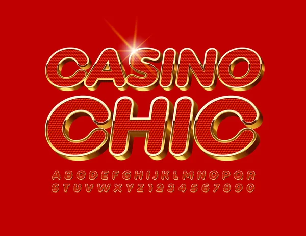 Vektör Dekoratif Pankart Mega Casino Parlak Elit Yazı Tipi Parlak — Stok Vektör
