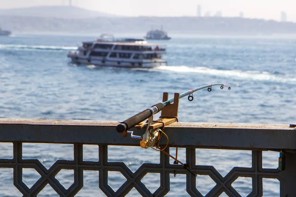 Pesca Puente Galata Estambul — Foto de Stock