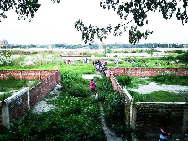 Vista Verde Della Città — Foto Stock