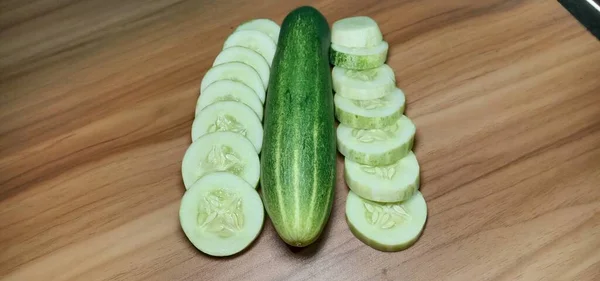 Testy Healthy Fresh Cucumber Closeup — Stock Photo, Image