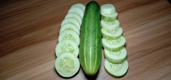 Testy Healthy Fresh Cucumber Closeup — Stock Photo, Image