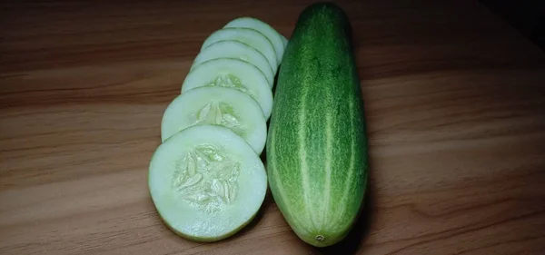 Testy Saudável Pepino Fresco Closeup — Fotografia de Stock