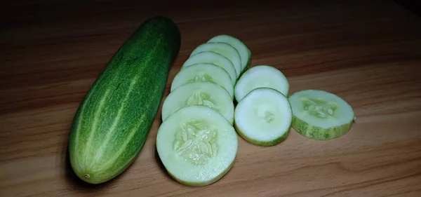 Testy Saudável Pepino Fresco Closeup — Fotografia de Stock