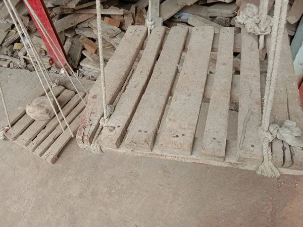 Báscula Madera Para Ponderar Madera Tienda — Foto de Stock