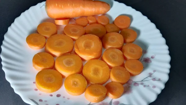 Fresh Delicious Healthy Carrots Plate — Stock Photo, Image