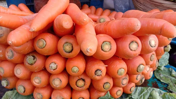 Caldo Cenoura Fresco Delicioso Saudável Loja — Fotografia de Stock