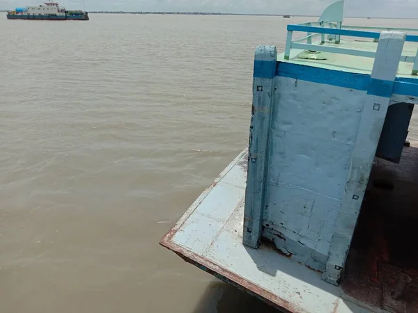 Kleurrijke Boot Rivier Voor Reizen Vissen — Stockfoto