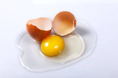 kırık yumurta ve yumurta sarısı,     
