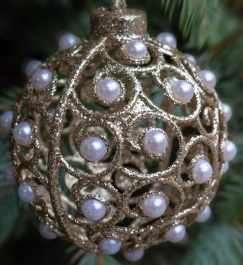 Noel dekorasyon top İncili, yakın çekim