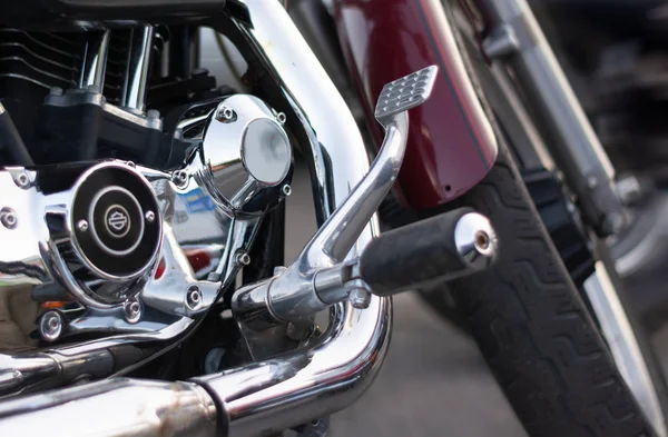 オートバイ ブレーキのフロント部分のクローズ アップ — ストック写真