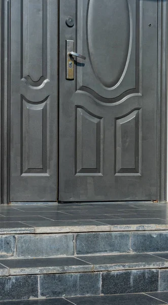 Old Doors Granite Stairs Day — Stock Photo, Image