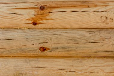 yakın çekim. ahşap duvar. ahşap günlükleri teke tek Kazıklı