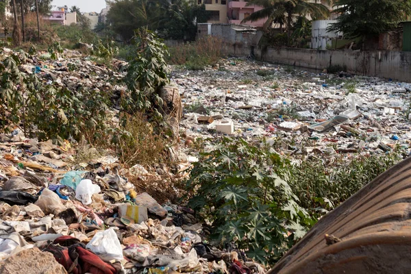 Nehirde, ekolojik felaket karayoluyla büyük çöp dökümü
