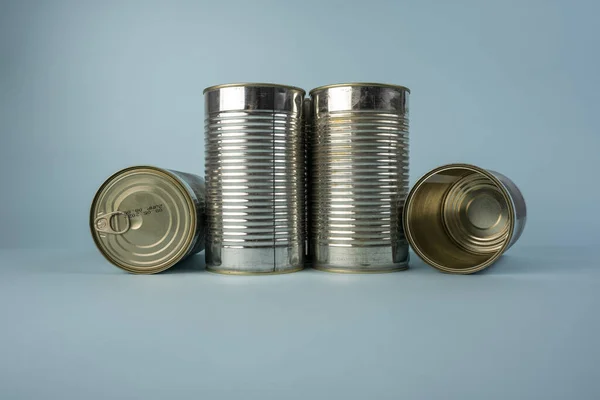 Steel Cans Dog Food — Stock Photo, Image
