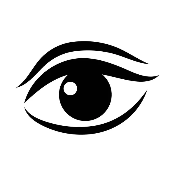 Mulheres Olho Vetor Ícone Ilustração Isolado Fundo Branco —  Vetores de Stock