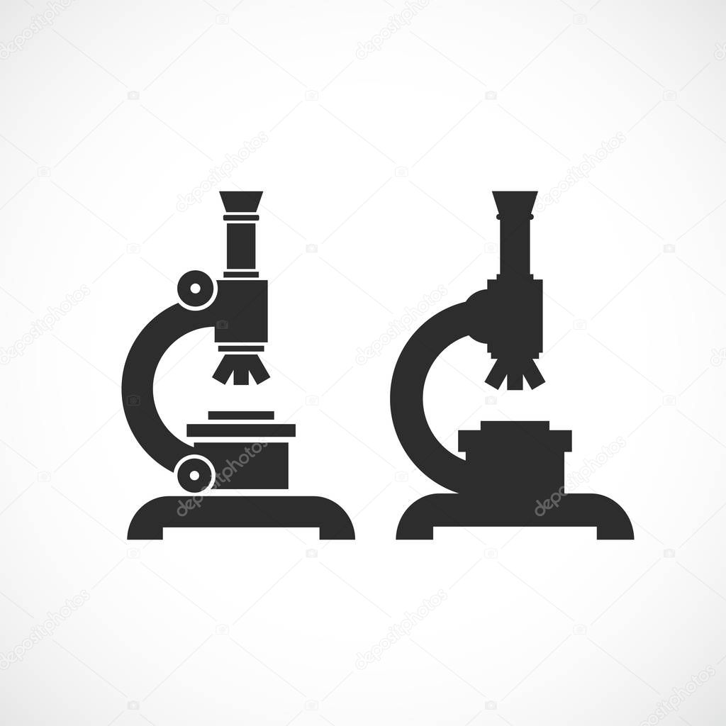 Microscope tool vector icon illustration isolated on white background