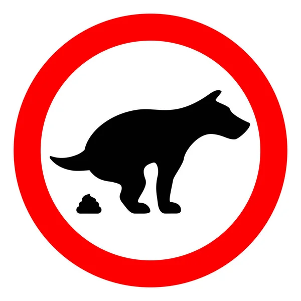 No dog poop vector sign — Stock Vector