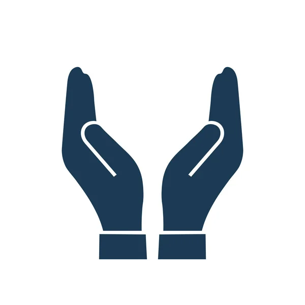 Schutzsymbol für menschliche Hände — Stockvektor