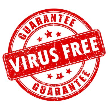 Virus free software vector stamp clipart