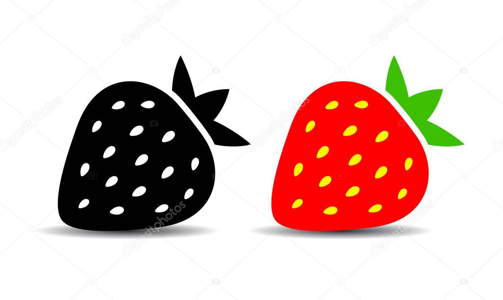 Strawberry vector illustrations set