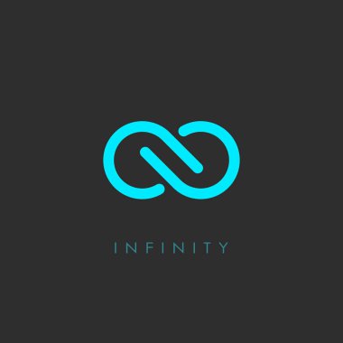 Minimal infinity vector logo clipart
