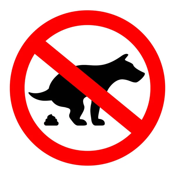 No dogs poop vector sign — Stock Vector