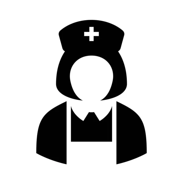 Vrouw in verpleegster uniform vector icoon — Stockvector